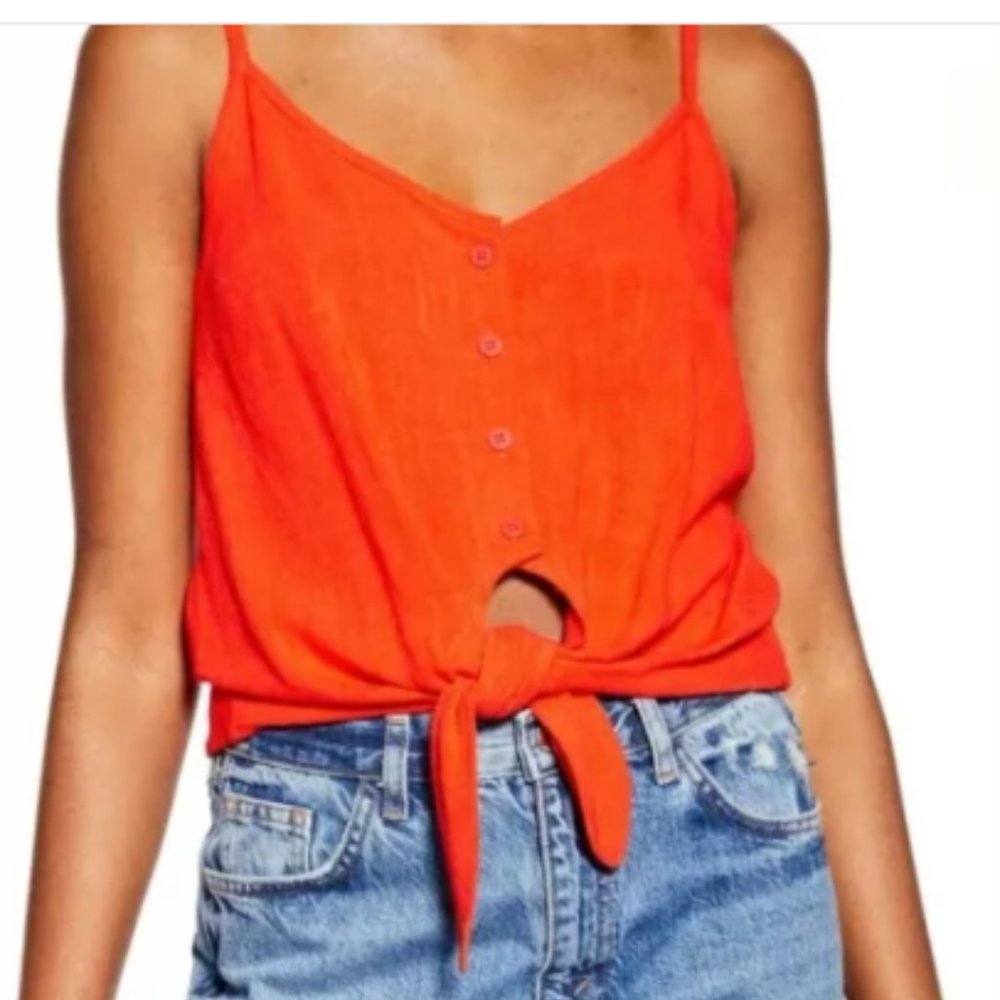 TopShop Women's Polly Tie Front Camisole - Picture 4 of 6